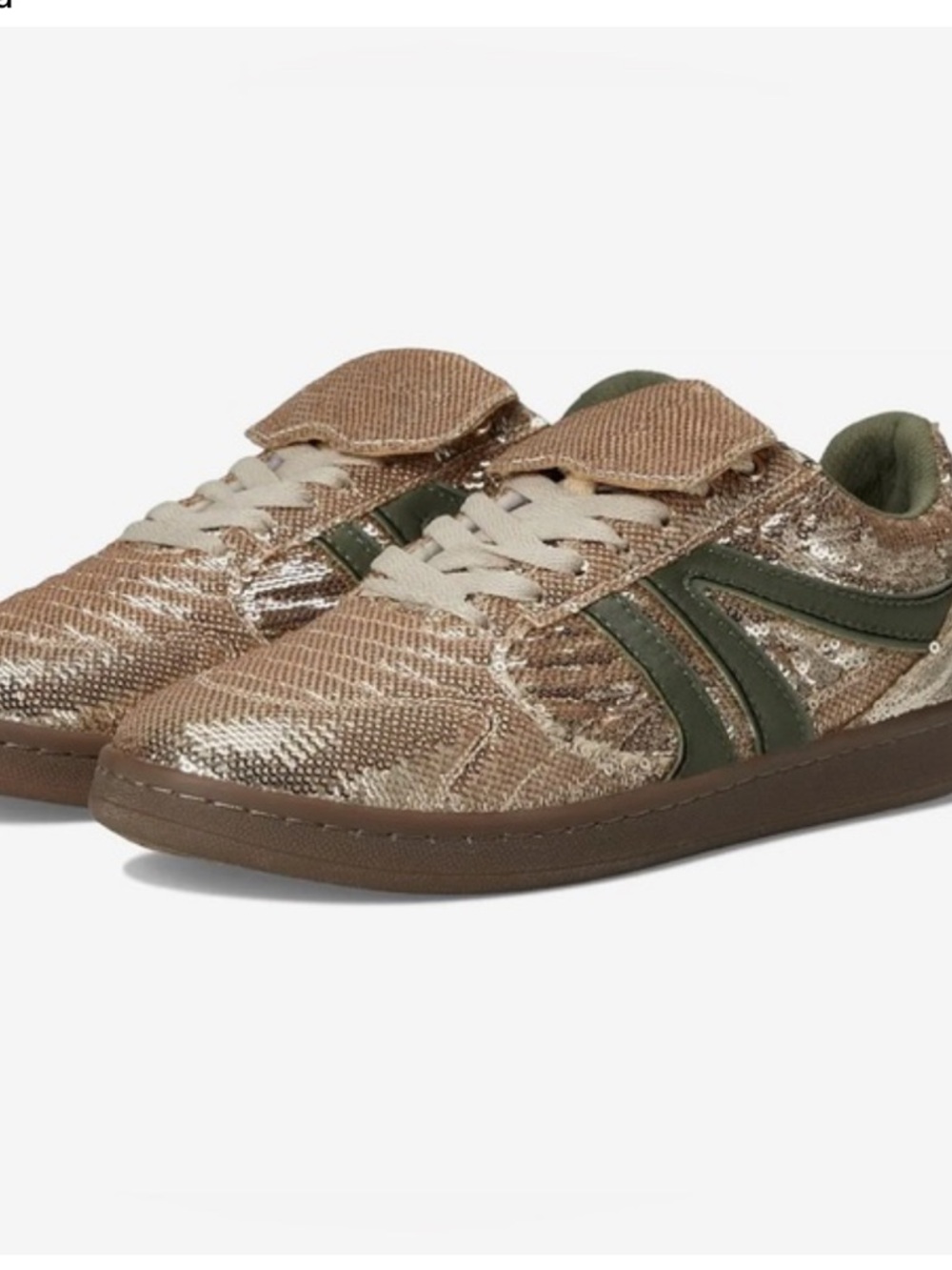 Steve Madden Madrid Sequin Sneaker In Gold Sequin 10